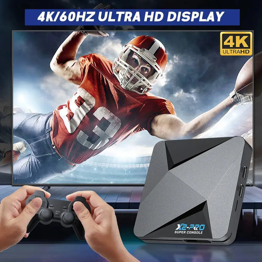 KINHANK Retro Video Game Console Super Console X2 Pro with 90000 Video Games for PS1/DC/MAME/SS with Gamepad Kid Gift Game Box TechGaming World