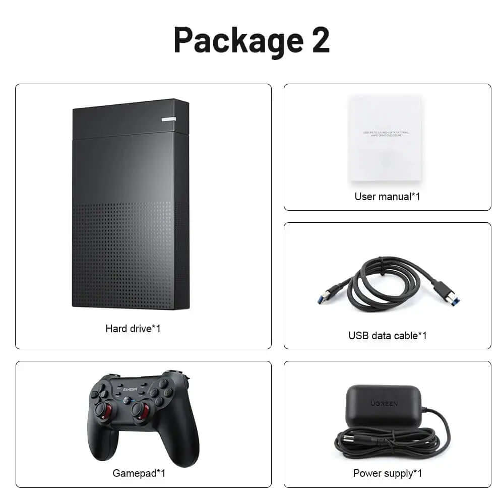 12TB Ultimate Retro Gaming Hard Drive With 1 Controlle