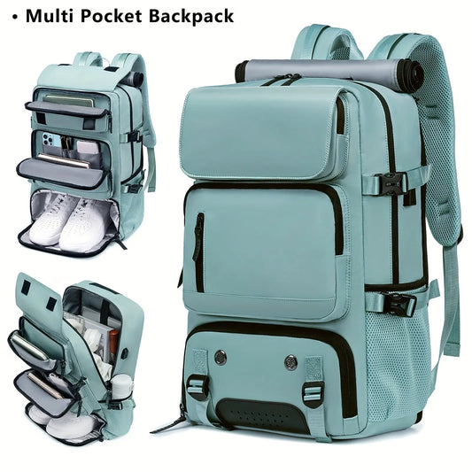 Versatile Large-Capacity Backpack for Men & Women - Durable Hiking & Camping Bag with Shoe Compartment, USB Charging Port, and Multiple Pockets - Ideal for Business and Personal Gifts, Camping Backpack TechGaming World