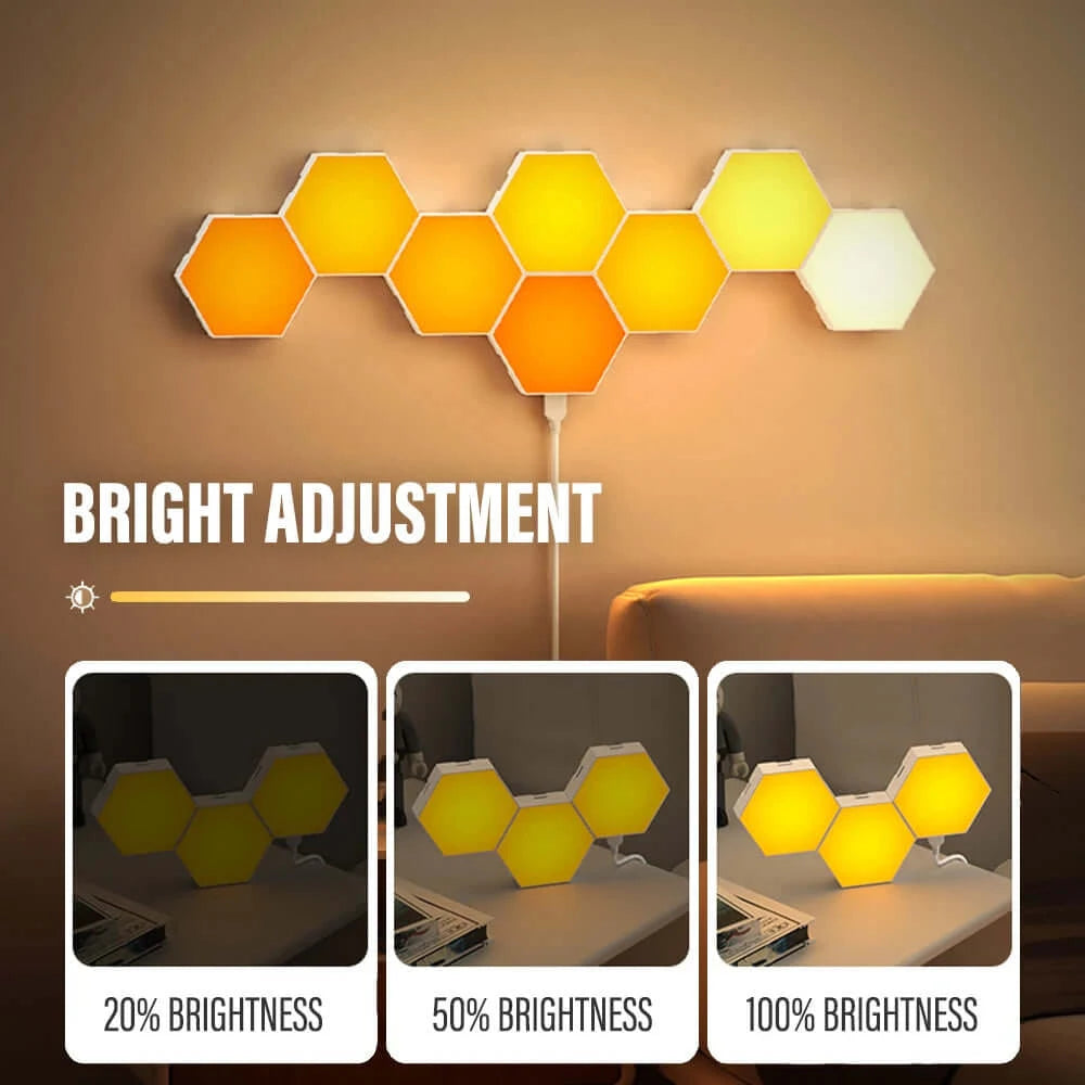 HexaGlow: Remote Control LED Atmosphere Wall Lamp - Transform Your Space! | $114.95