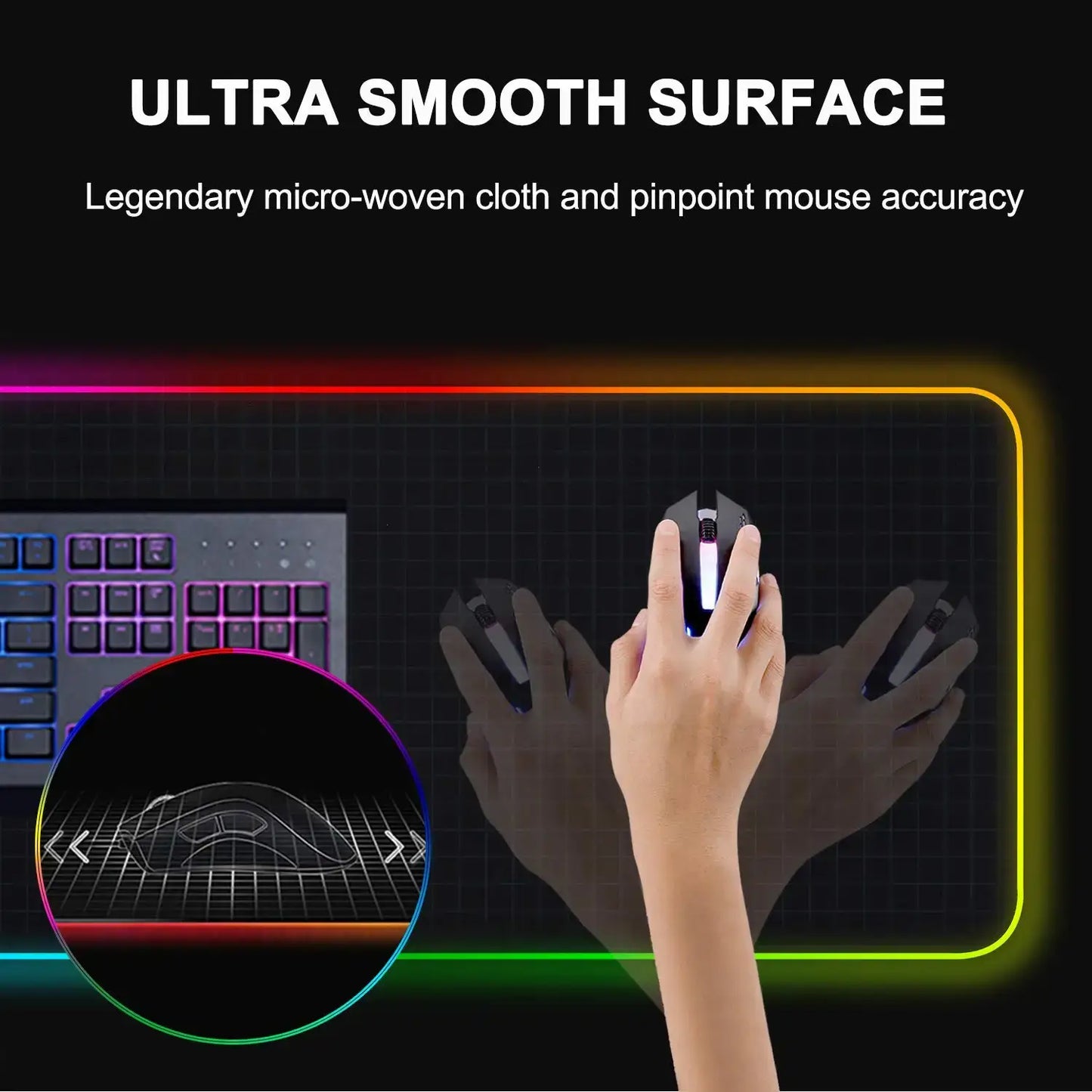 GlowZone: Oversize RGB Gaming Mouse Pad | $7.95