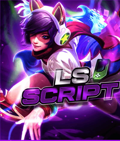 Colorful gaming character promoting LS Script for enhanced gameplay precision and security.